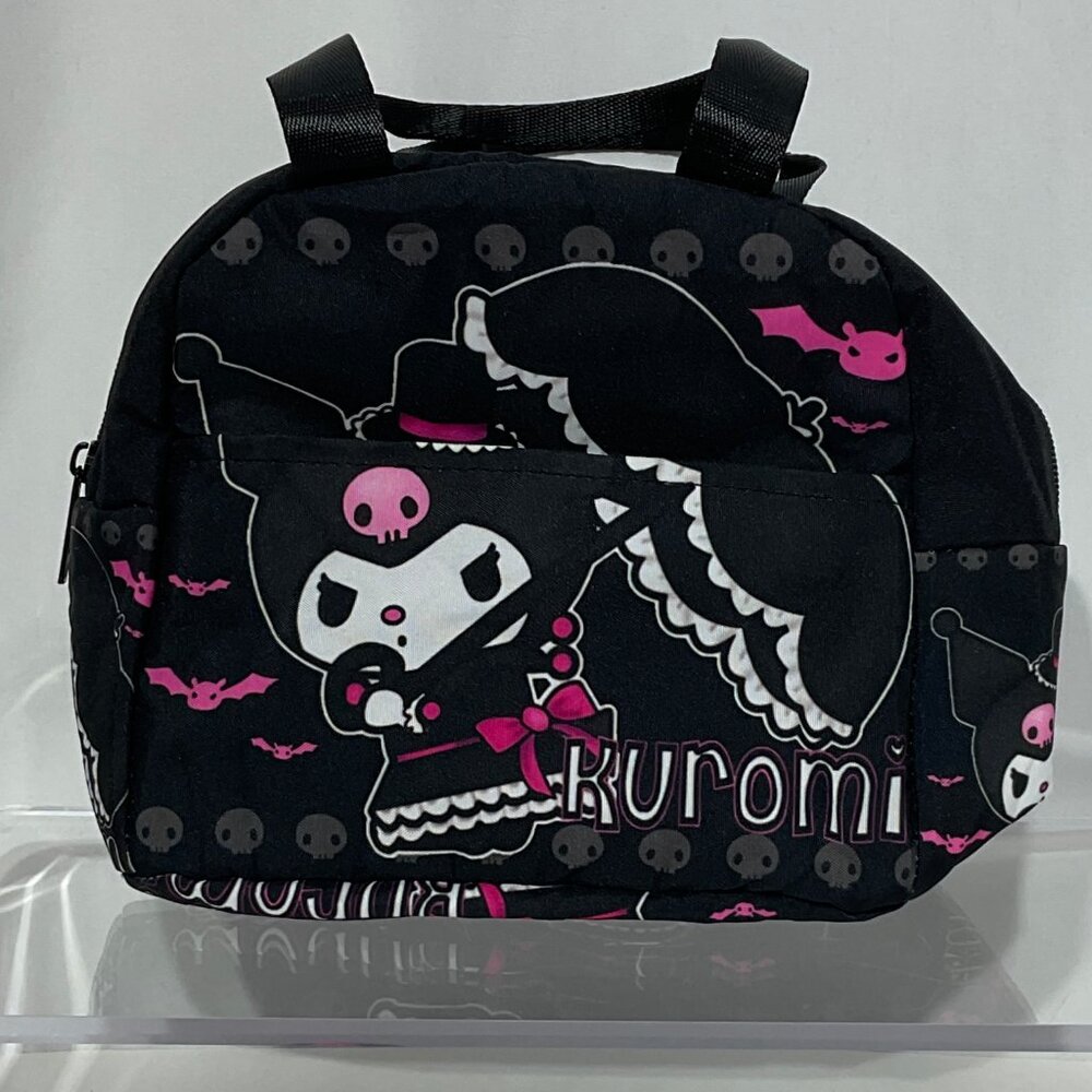 NWOT Kuromi Black Lunch Bag Zipper with Handles Hello Kitty Sanrio